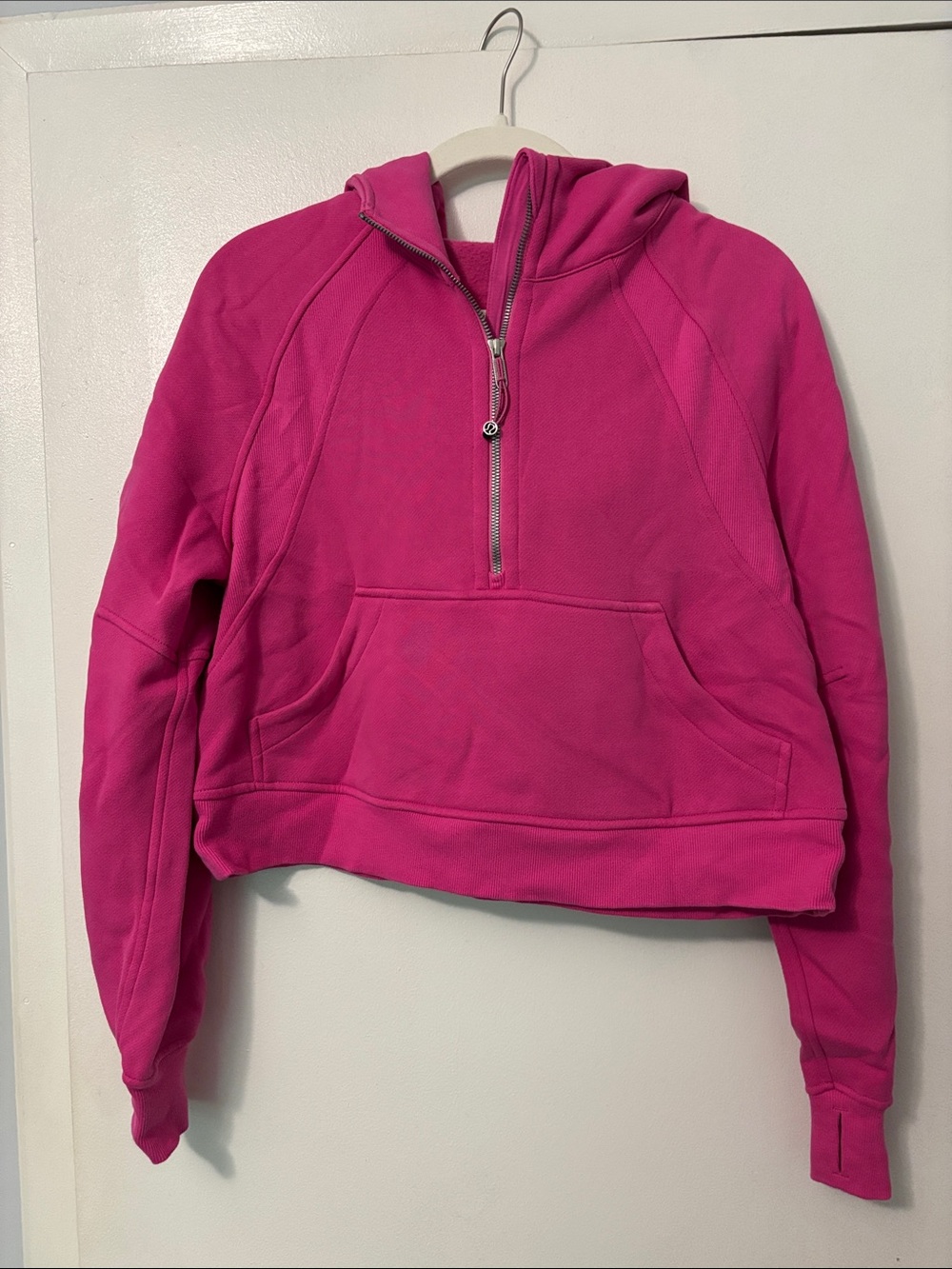 lululemon athletica Cropped Half-Zip Hoodie - Hot Pink